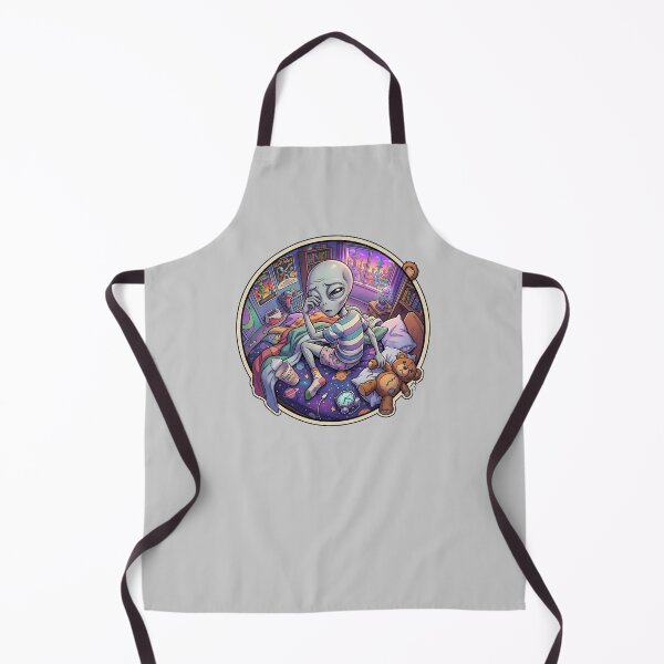 Item preview, Tired Grey Alien With Insomnia In Bedroom designed and sold by Sunkhung.
