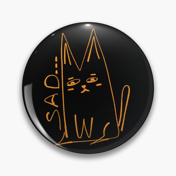 Item preview, Sad Cat Minimal Doodle Art designed and sold by NayaChu.