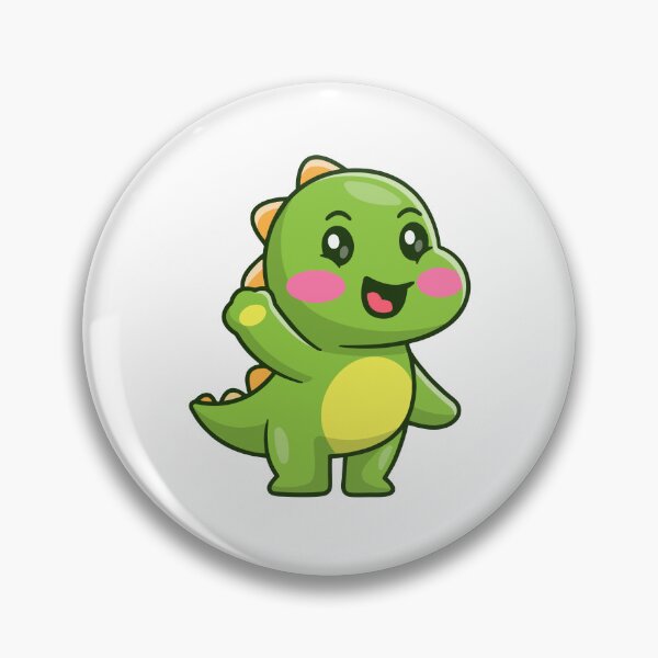 Item preview, Cute Happy Green Dinosaur Waving Cartoon designed and sold by Lorraine N 	 Morneau.