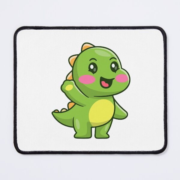Item preview, Cute Happy Green Dinosaur Waving Cartoon designed and sold by Lorraine N Morneau.