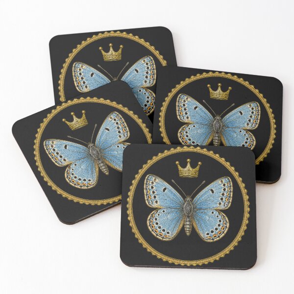 Item preview, Adonis Blue Butterfly Vintage Stamp Art designed and sold by Soul Garden Studio.