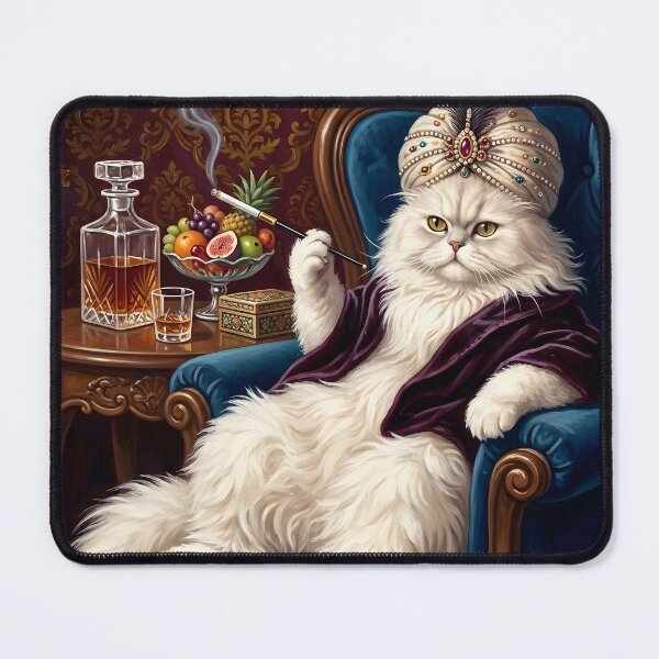 Item preview, Classy Black Cat and Cigarette Wall Art designed and sold by Eiwaprints.