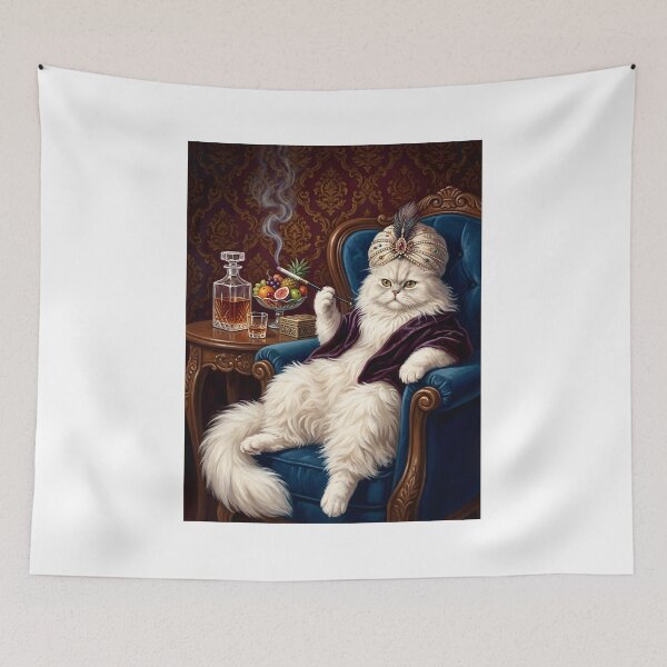 Item preview, Classy Black Cat and Cigarette Wall Art designed and sold by Eiwaprints.