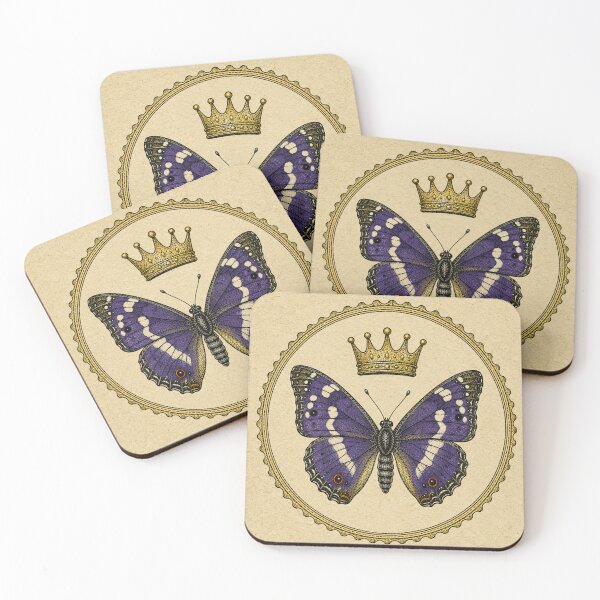 Item preview, Purple Emperor Butterfly Illustration designed and sold by Soul Garden Studio.