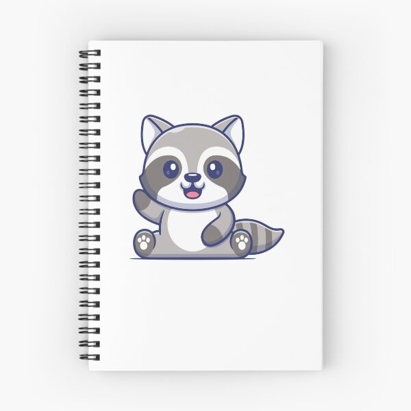 Item preview, Cute Waving Raccoon Cartoon Sitting designed and sold by Lorraine N 	 Morneau.