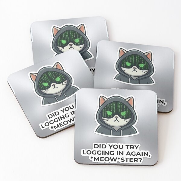 Item preview, Funny IT Support Gift Did You Try Logging In Again  Meowster Hacker Cat Shirt Tech Support Humor Gift designed and sold by Dev Mode.