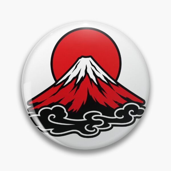 Item preview, Red Fuji Bold Sticker | Aka Fuji Japanese Modern Graphic Art designed and sold by SeiMeets.
