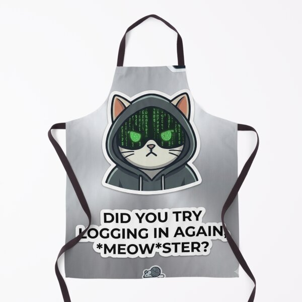 Item preview, Funny IT Support Gift Did You Try Logging In Again  Meowster Hacker Cat Shirt Tech Support Humor Gift designed and sold by Dev Mode.