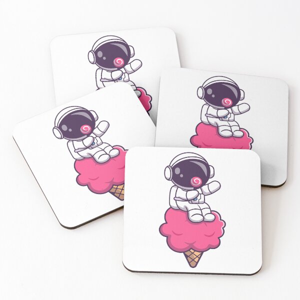 Item preview, Cute Astronaut Sitting On Cotton Candy Ice Cream designed and sold by Lorraine N 	 Morneau.