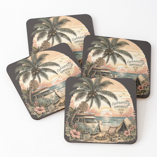 Item preview, Currently Somewhere Else – Retro Beach Van Aesthetic designed and sold by BeaVibes.