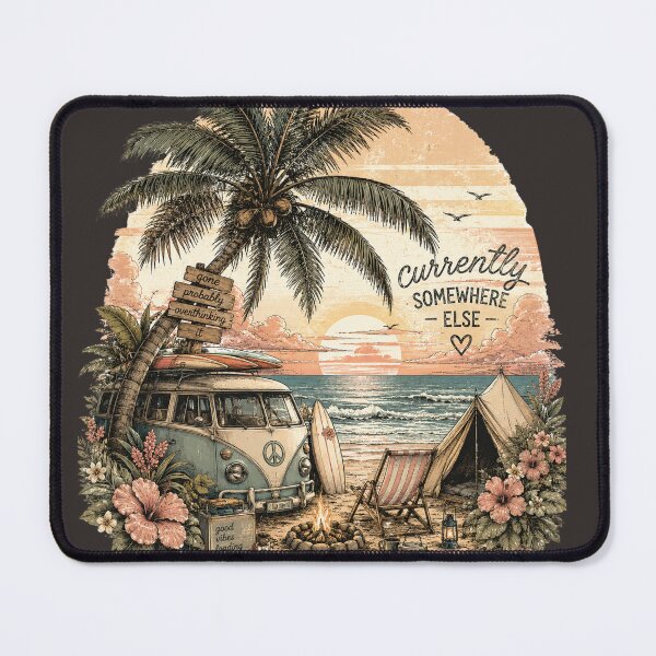 Item preview, Currently Somewhere Else – Retro Beach Van Aesthetic designed and sold by BeaVibes.