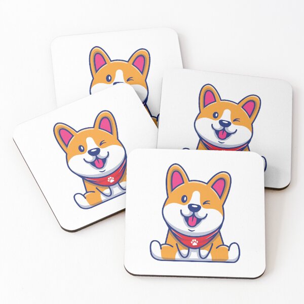 Item preview, Cute Winking Corgi Dog With Red Bandana designed and sold by Lorraine N 	 Morneau.