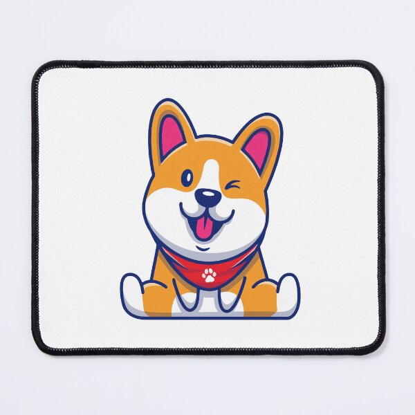 Item preview, Cute Winking Corgi Dog With Red Bandana designed and sold by Lorraine N Morneau.