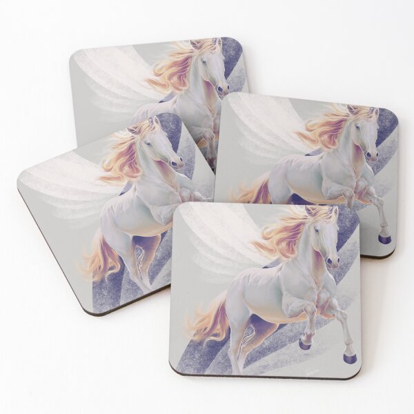Item preview, Midnight Unicorn Dreams - illustration - white unicorn designed and sold by RoniArtbg.