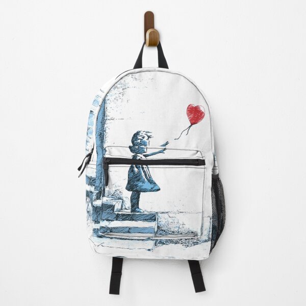 Item preview, Little Girl With Red Heart Balloon Street Art designed and sold by GrinGalore.