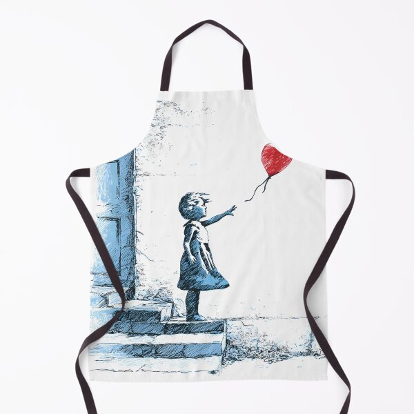 Item preview, Little Girl With Red Heart Balloon Street Art  designed and sold by GrinGalore.
