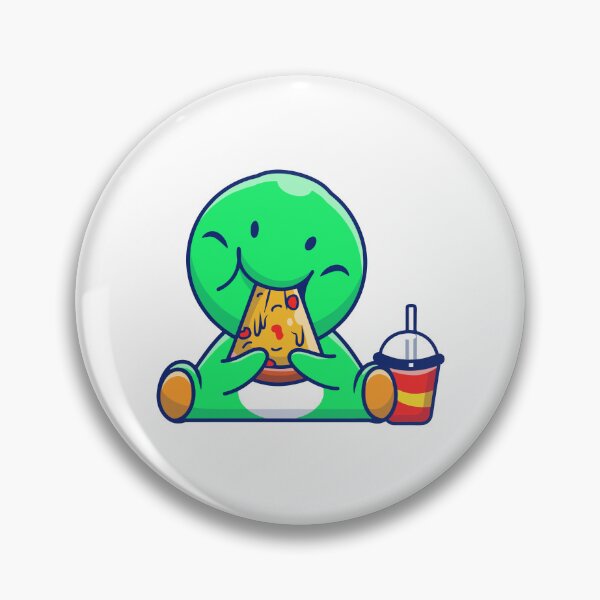 Item preview, Cute Green Monster Eating Pizza Slice designed and sold by Lorraine N 	 Morneau.
