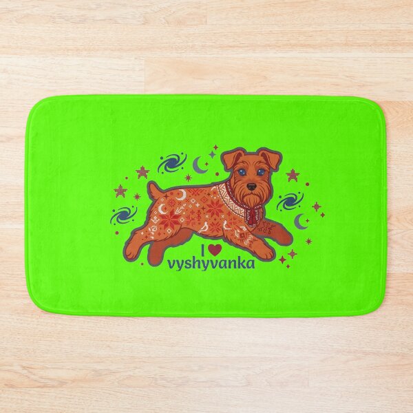 Item preview, ​Cosmic Schnauzer Dog in Ukrainian Vyshyvanka designed and sold by NadinGerasi.