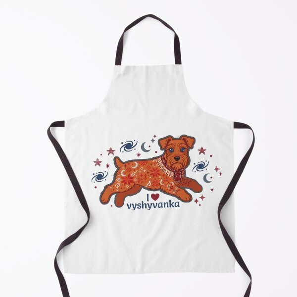 Item preview, Cosmic Schnauzer Dog in Ukrainian Vyshyvanka designed and sold by NadinGerasi.