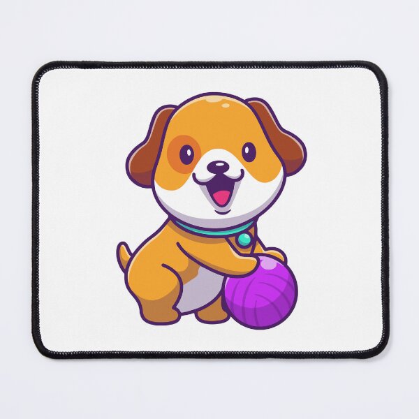 Item preview, Cute Happy Puppy Dog Playing With Yarn Ball designed and sold by Lorraine N Morneau.