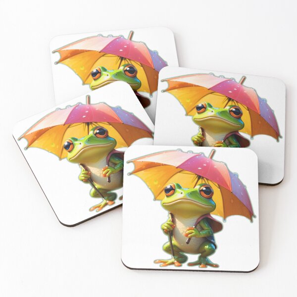 Item preview, Dapper Rain Frog with Umbrella designed and sold by Madhav Creations Studio.