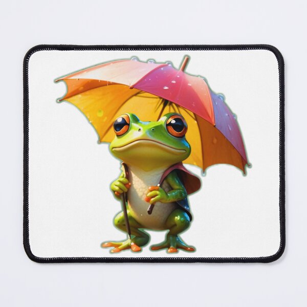 Item preview, Dapper Rain Frog with Umbrella designed and sold by Madhav Creations Studio.