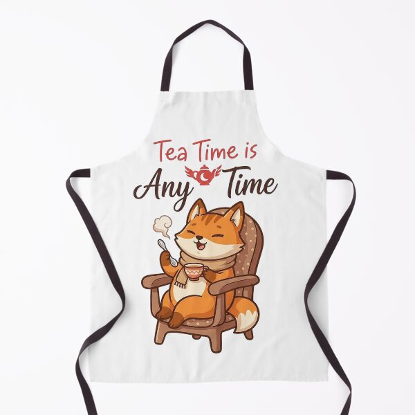 Item preview, Tea Time Is Any Time Cute Kawaii Fox Tea Lover Gift designed and sold by CrystalMineArts.