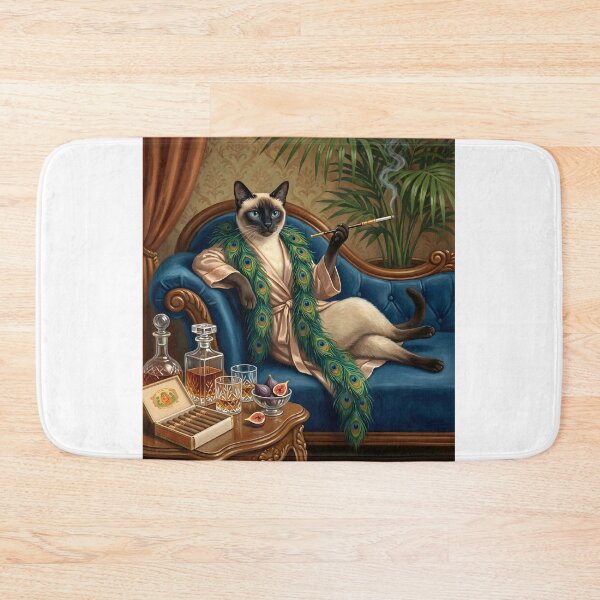Item preview, Classy Black Cat And Cigarette Wall Arts designed and sold by Eiwaprints.