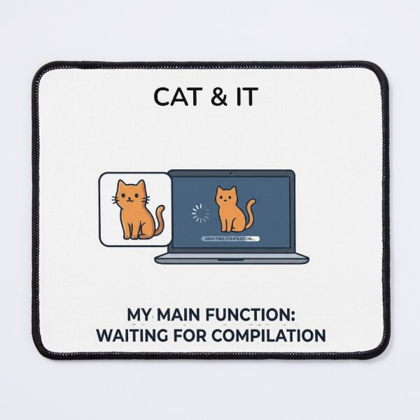 Item preview, Funny Programmer Gift My Main Function Waiting For  Compilation Cat Developer Humor Shirt Coder Gift designed and sold by Dev Mode.