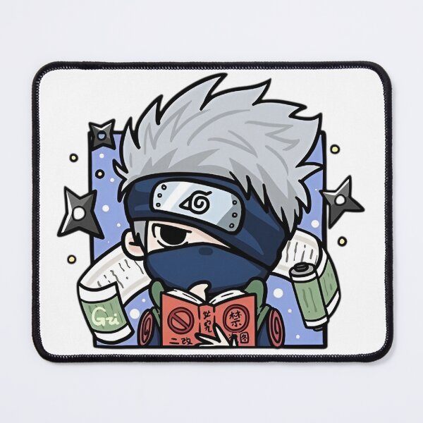 Item preview, Kakashi Hatake Chibi Ninja Reading Scroll Cute Anime Art designed and sold by Dyan4.