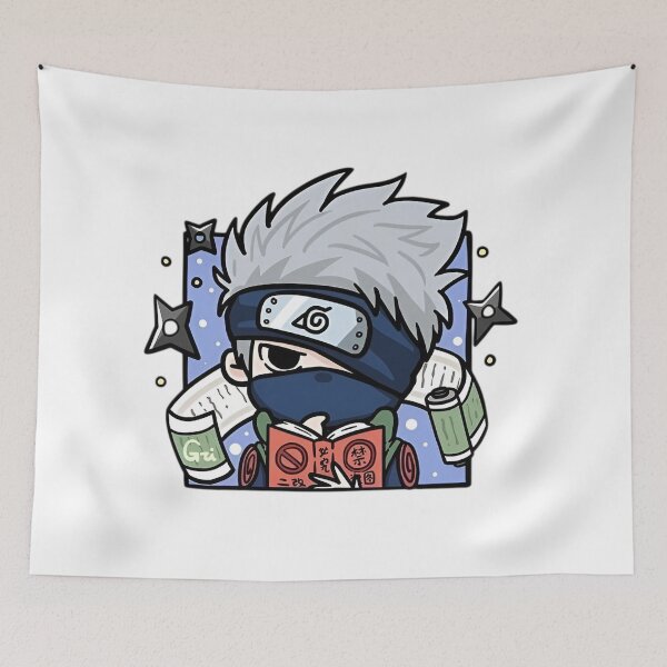 Item preview, Kakashi Hatake Chibi Ninja Reading Scroll Cute Anime Art  designed and sold by Dyan4.