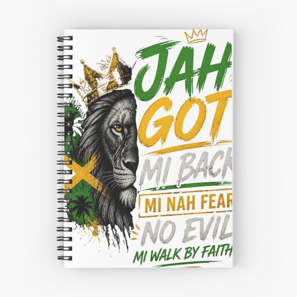 Item preview, Jah Got Mi Back – Faith Over Fear designed and sold by IslandQuoteShop.