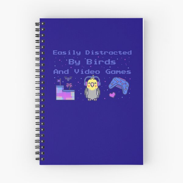 Item preview, Easily Distracted by Bird and Video Games Cockatiel Pixel Nerd designed and sold by FandomizedRose.