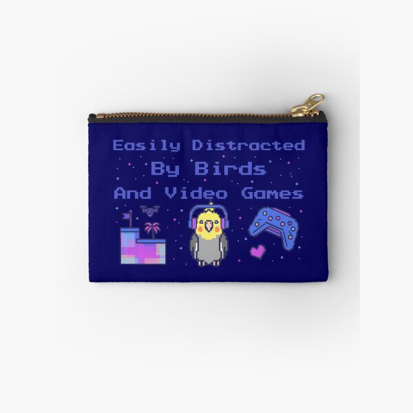 Item preview, Easily Distracted by Bird and Video Games Cockatiel Pixel Nerd designed and sold by FandomizedRose.