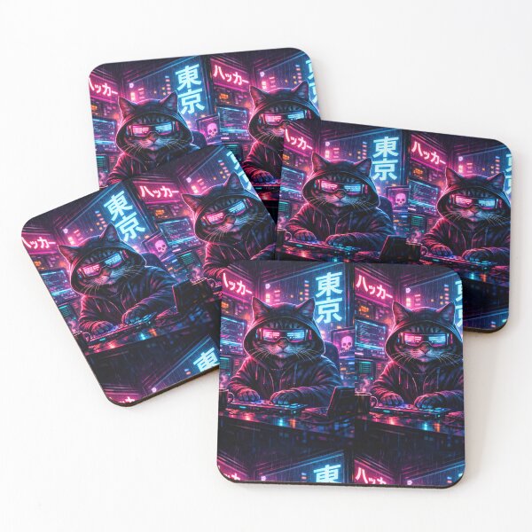 Item preview, Tokyo Neon Cat Hacker designed and sold by Neo Tokio.