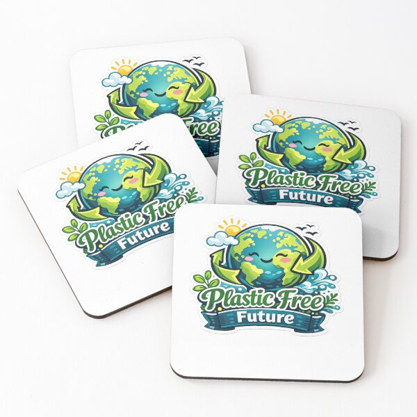 Item preview, Plastic Free Future – Eco Awareness Sticker designed and sold by BrightMindPrint.