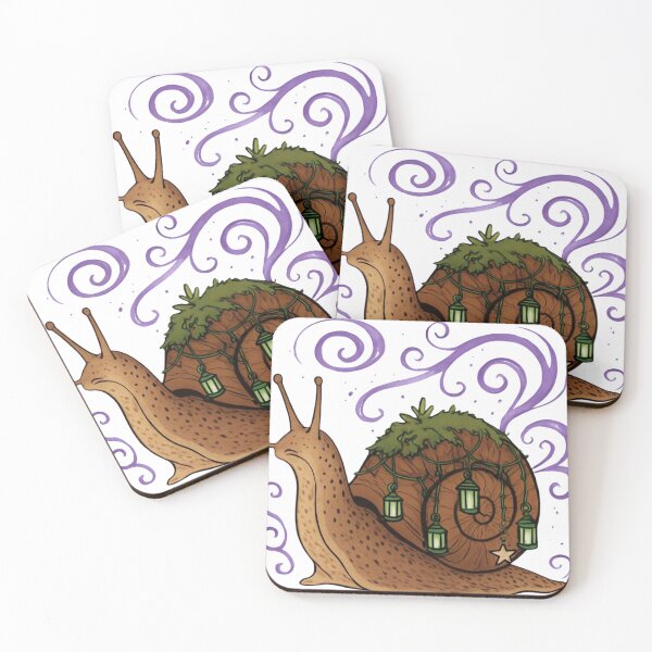 Item preview, Whimsical Cottagecore Snail Fantasy Art designed and sold by HoneyBreezeCo.
