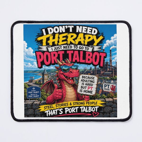 Item preview, I Don’t Need Therapy I Just Need to Go to Port Talbot T-Shirt | Funny Wales Travel Graphic Tee | Port Talbot Pride Shirt designed and sold by Sushikidsntoddlers.