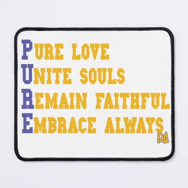 Item preview, PURE Acronym Love Unite Souls Varsity Typography Streetwear Graphic designed and sold by DesignArtist.ia.