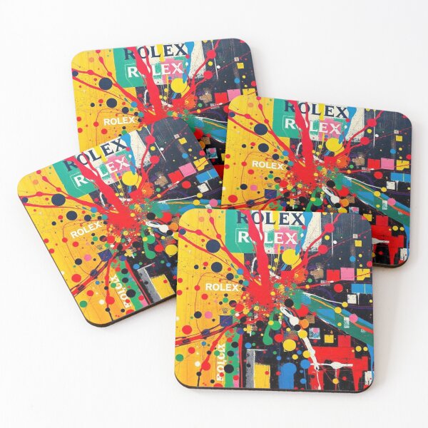 Item preview, Luxury Rolex-style typography on a multicolored paint background designed and sold by RAISC.