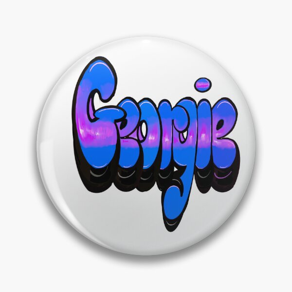 Item preview, Georgie Name Graffiti Throwie Retro Blue Purple Street Art designed and sold by Artonmytee.