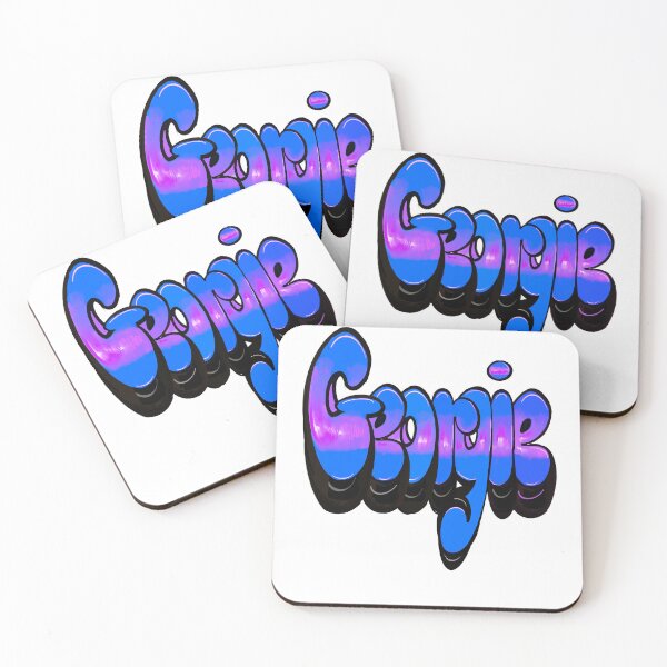 Item preview, Georgie Name Graffiti Throwie Retro Blue Purple Street Art designed and sold by Artonmytee.