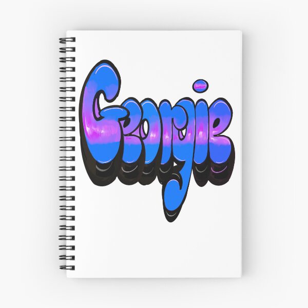 Item preview, Georgie Name Graffiti Throwie Retro Blue Purple Street Art designed and sold by Artonmytee.