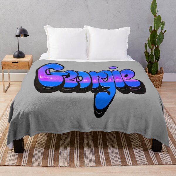 Item preview, Georgie Name Graffiti Throwie Retro Blue Purple Street Art designed and sold by Artonmytee.