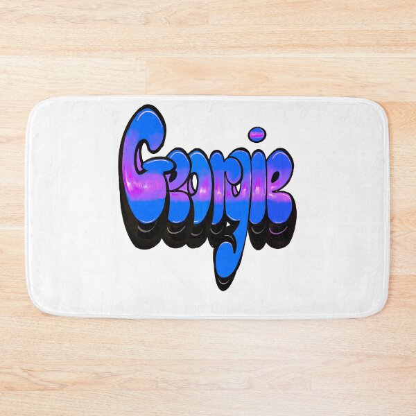 Item preview, Georgie Name Graffiti Throwie Retro Blue Purple Street Art designed and sold by Artonmytee.