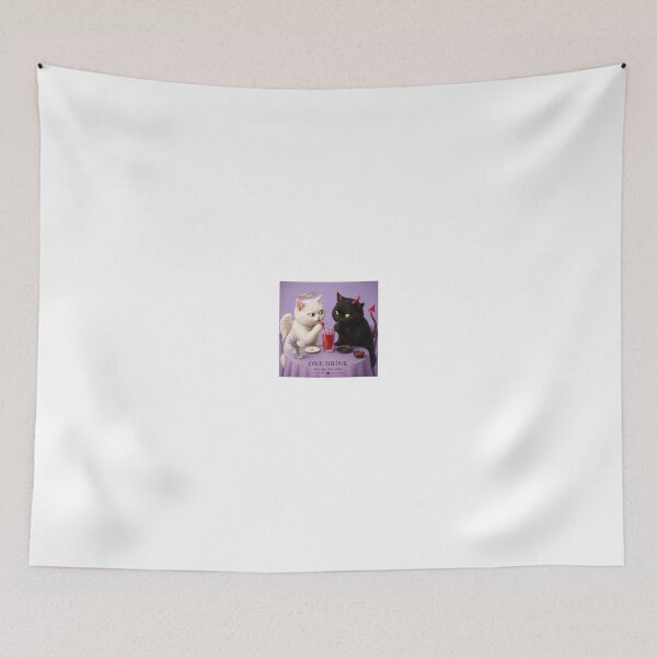 Item preview, Angel Cat Devil Cat One Drink Two Sides designed and sold by LovelyCatGalaxy.