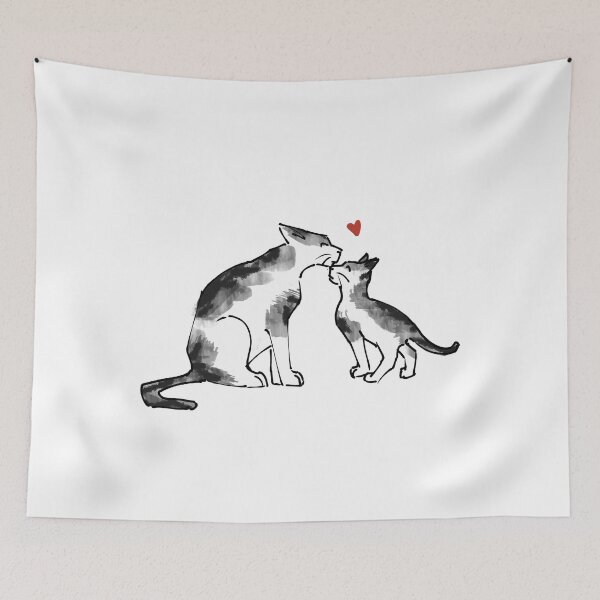 Item preview, Cat mom and her kitten designed and sold by Suunart.