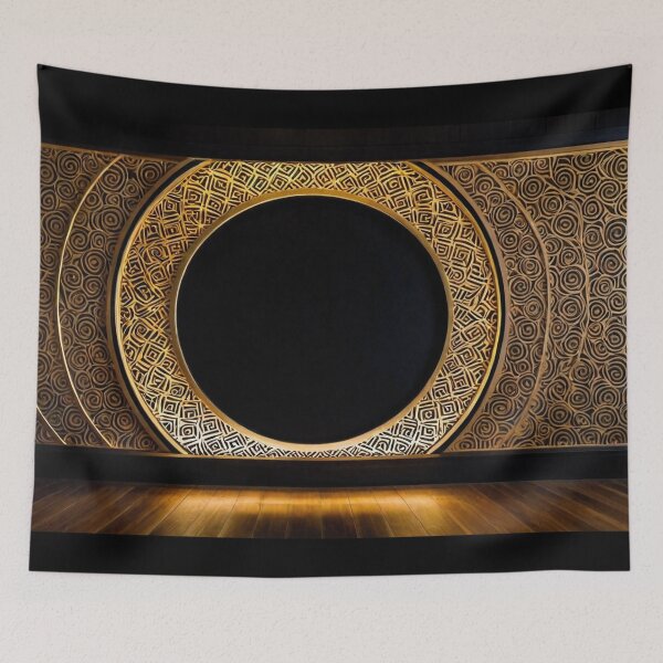 Item preview, Golden Tribal Eclipse Art designed and sold by momomoMNJ.