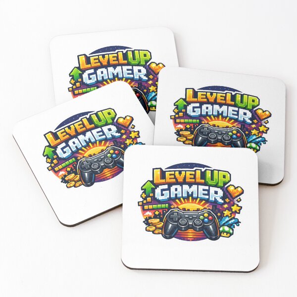 Item preview, Level Up Gamer – Gaming Humor Sticker designed and sold by BrightMindPrint.