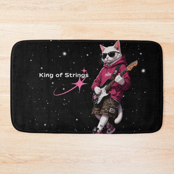 Item preview, King of Strings - Rockstar Cat designed and sold by OneCklick.